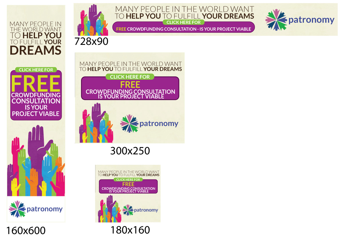 Banner Ad Design by JCR for Patronomy | Design #3092400