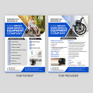 Flyer Design by debdesign for Performance Biomedical LLC | Design: #29491129