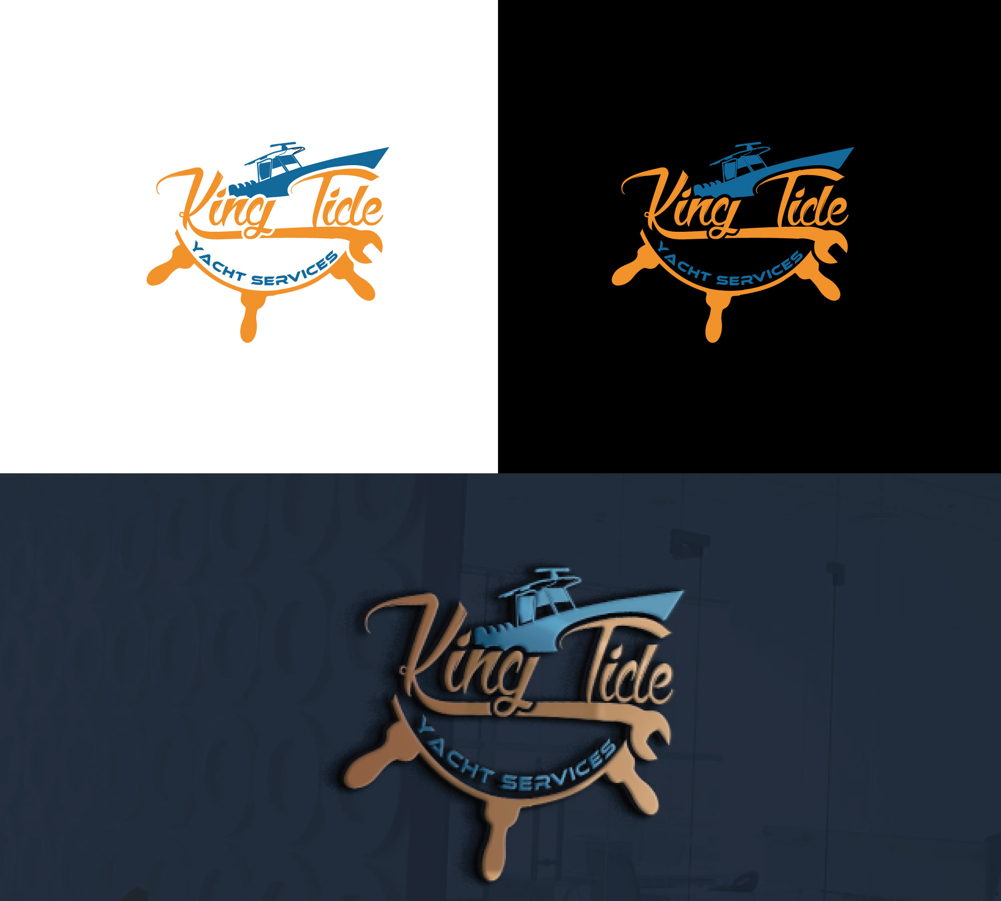 Logo-Design von RRR Design für King Tide Yacht Services | Design #29483809