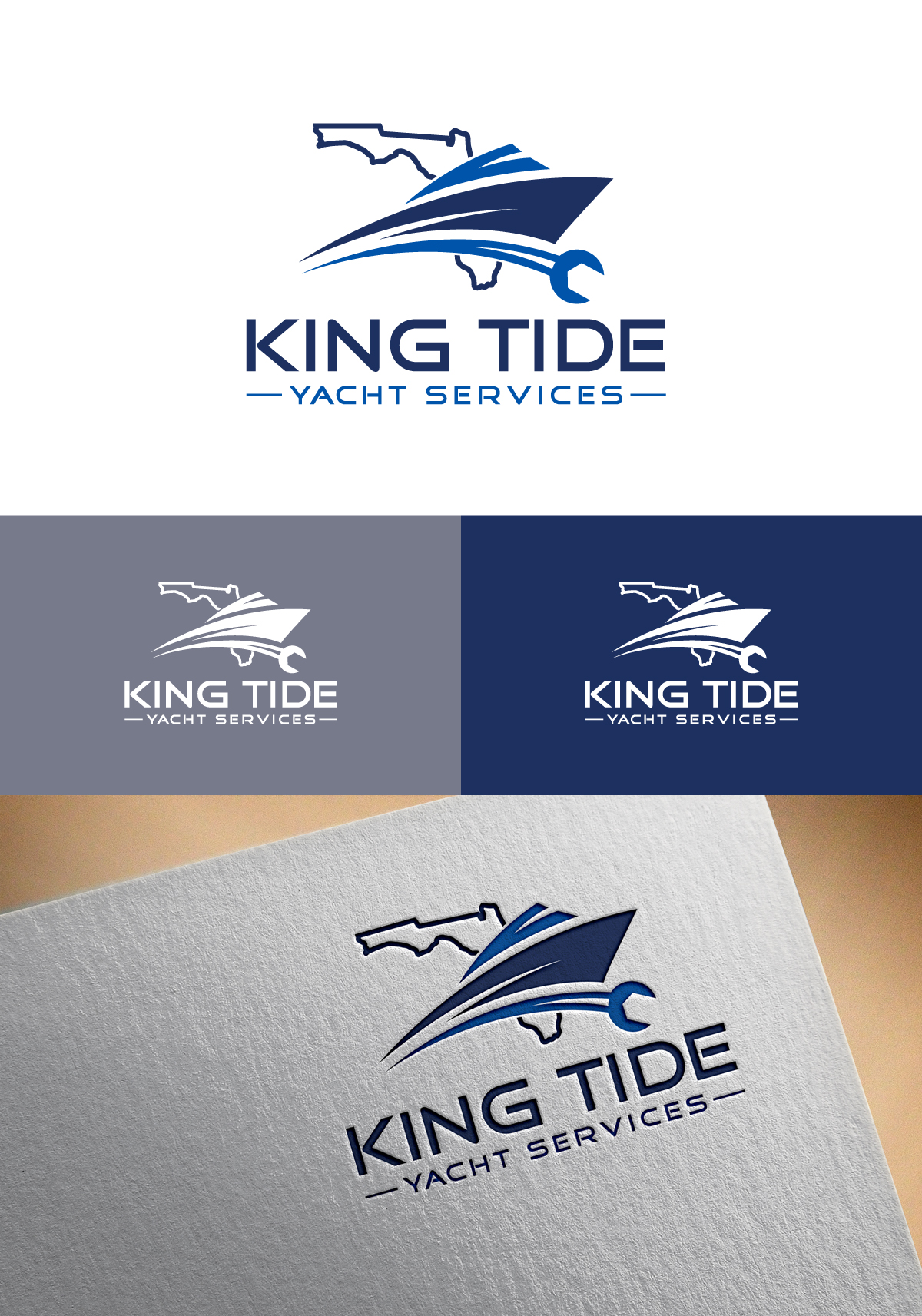Logo Design by Creative-Finger for King Tide Yacht Services | Design #29490509