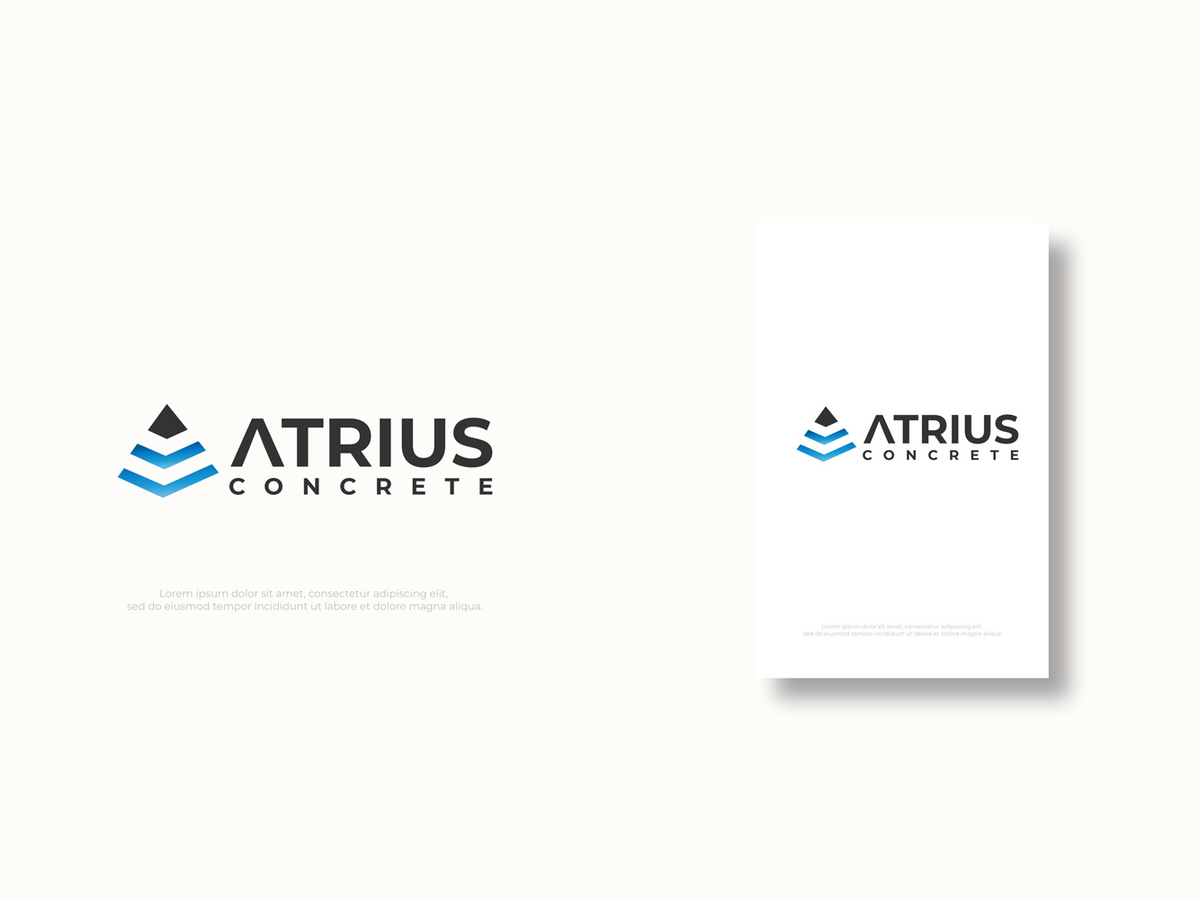 Logo Design by Locke+ for Atrius Concrete | Design #29487472
