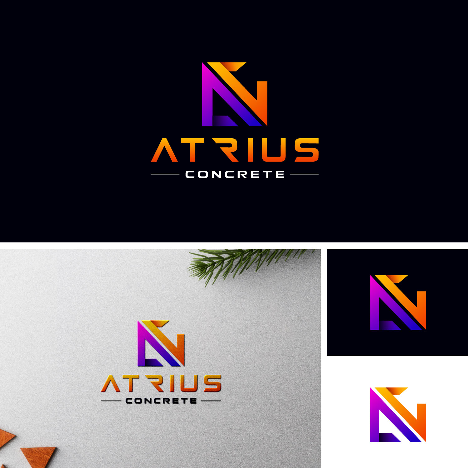 Logo Design by Revolt Team for Atrius Concrete | Design #29486037