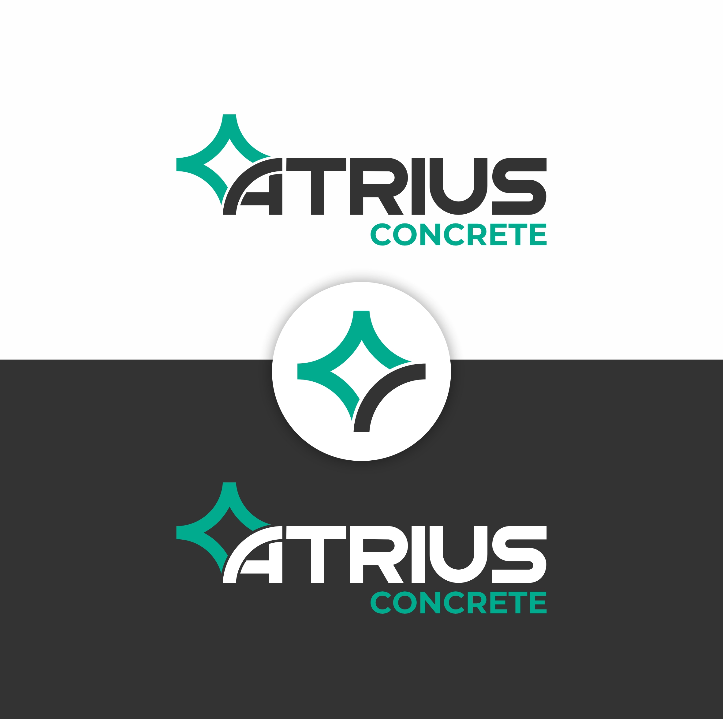 Logo Design by trojni for Atrius Concrete | Design #29488259