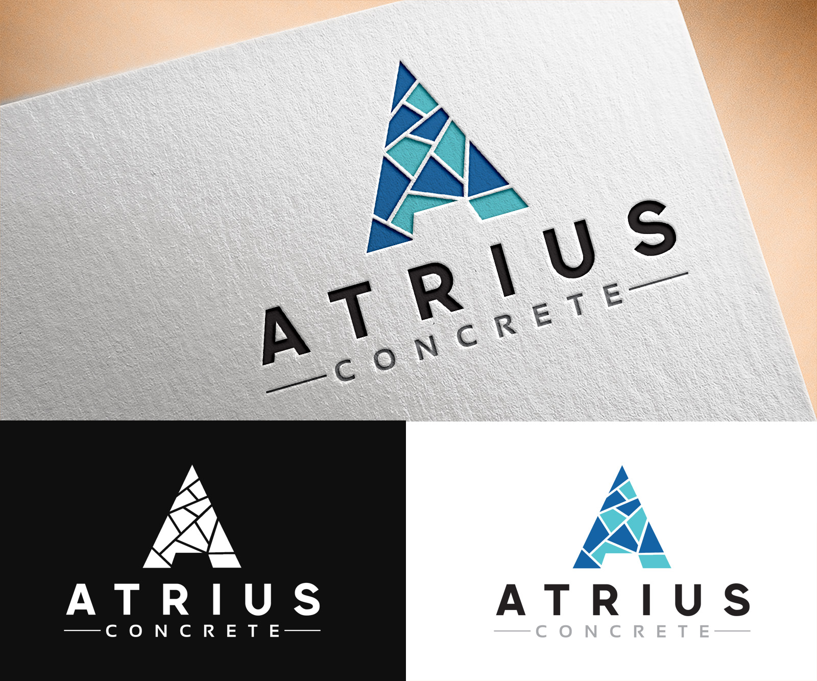 Logo Design by Vishak vasu for Atrius Concrete | Design #29520509