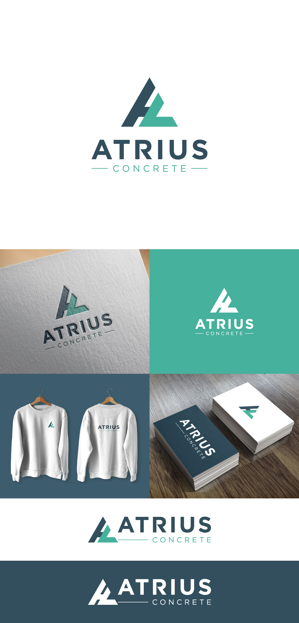 Logo Design by NineOwl for Atrius Concrete | Design #29484023