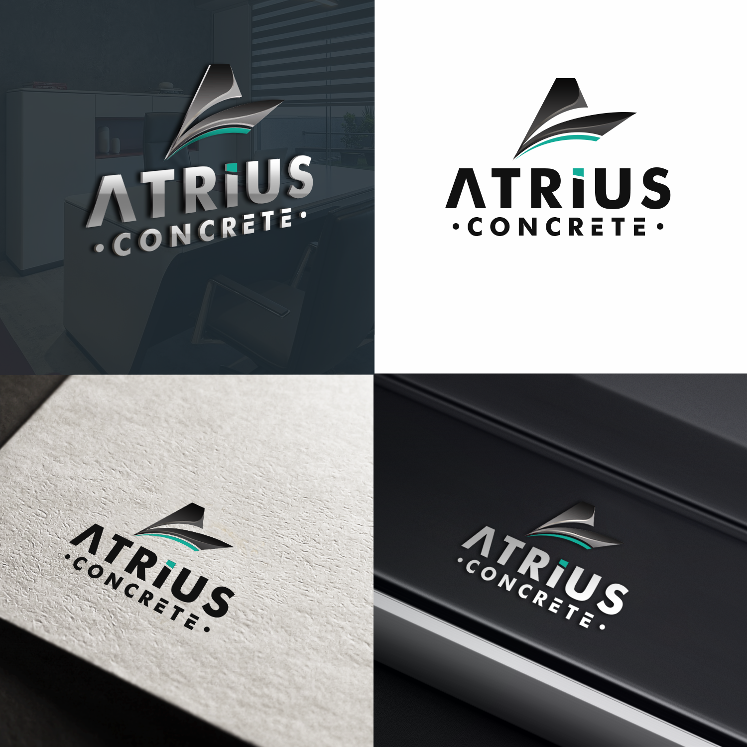 Logo Design by Rajib Bhattacharya for Atrius Concrete | Design #29483384