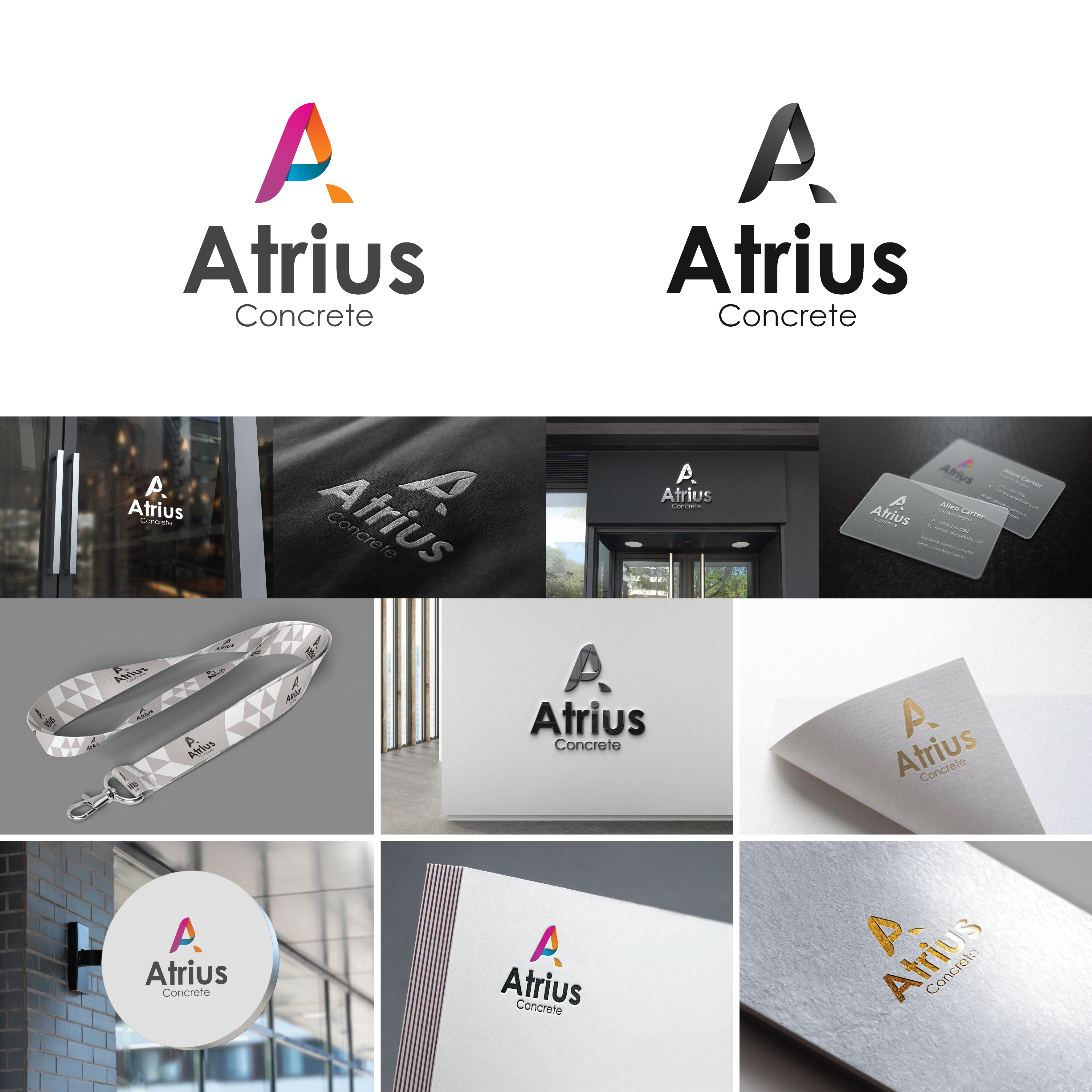 Logo Design by konde.hipe for Atrius Concrete | Design #29483873