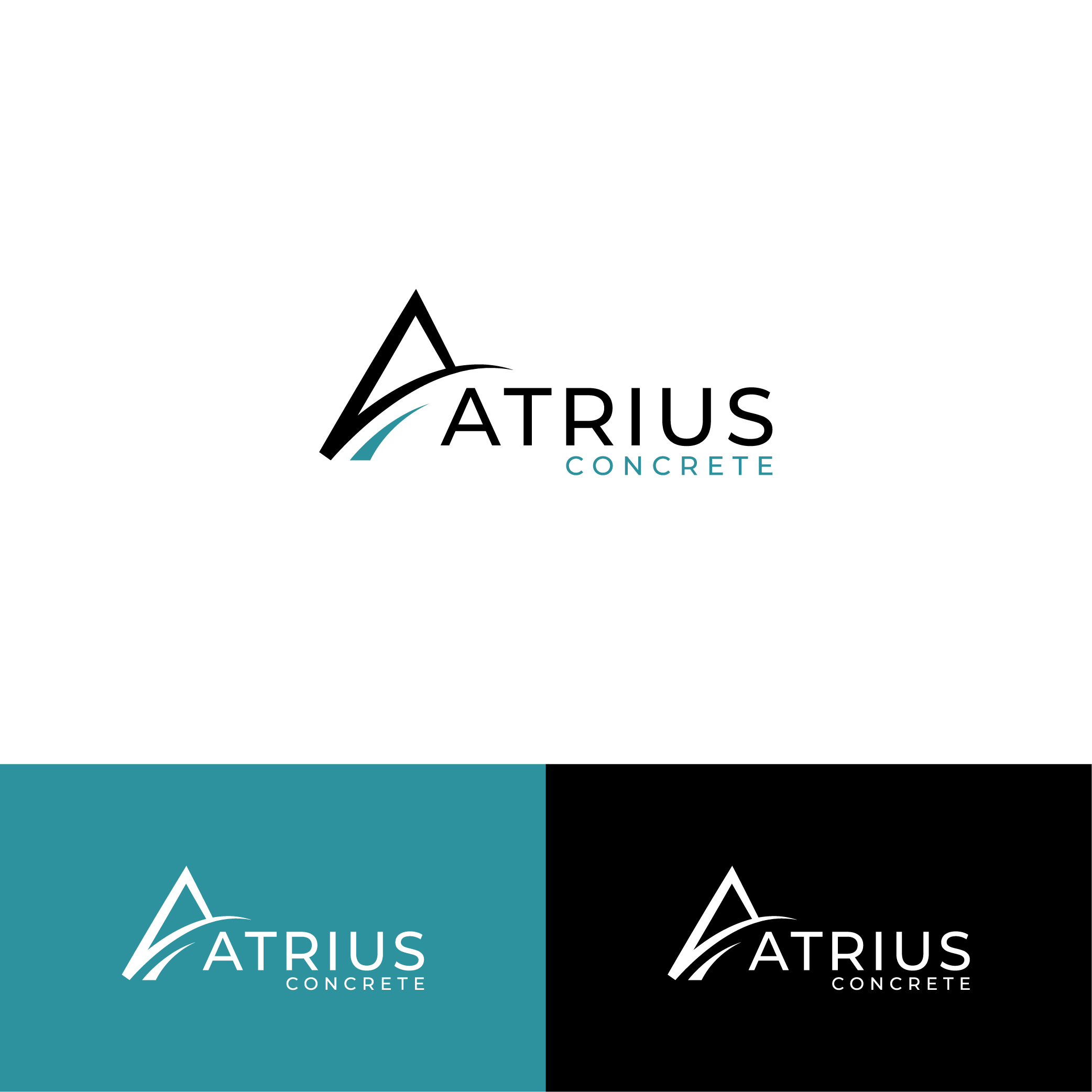 Logo Design by CrewType for Atrius Concrete | Design #29497595