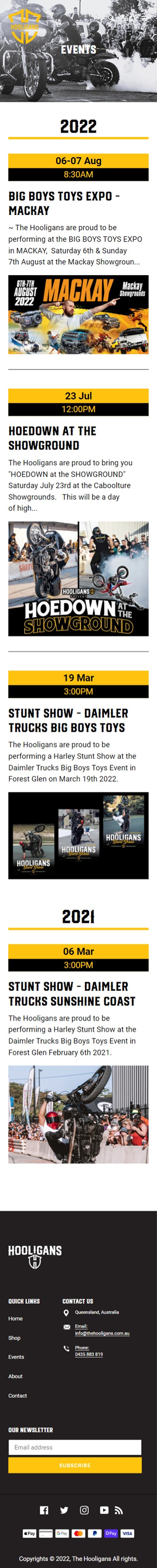 Events calendar | Web Design by elenaivanova