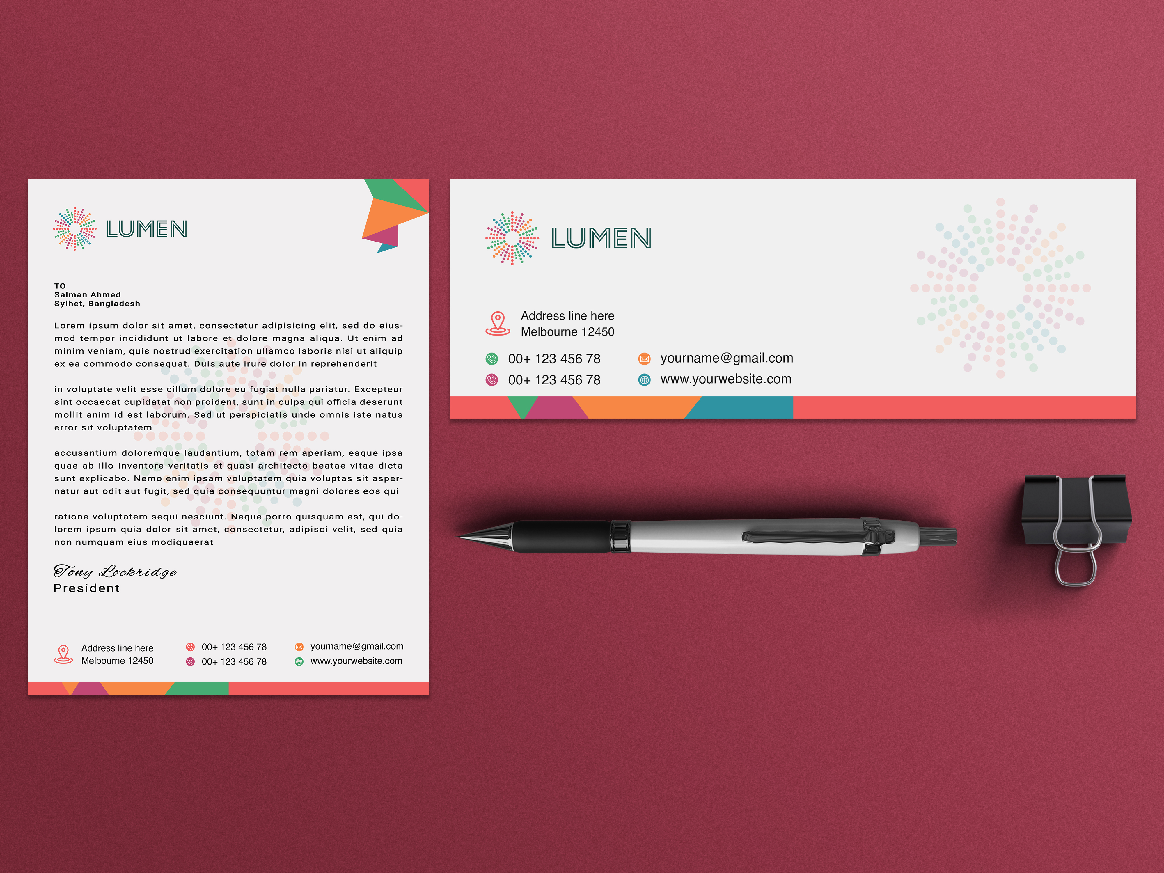 Stationery Design by salman2540 for We Are Lumen | Design #29520991