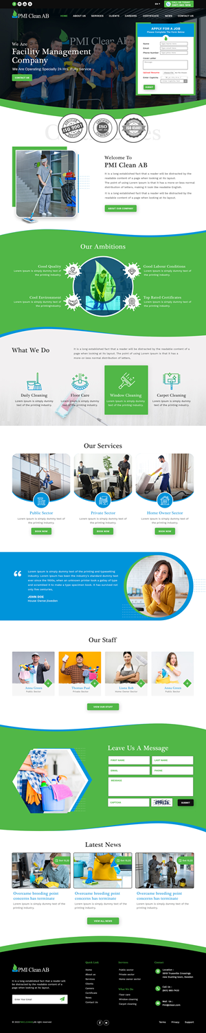 Web Design by sai.designer87 for Wollin & Partners AB | Design #29503555
