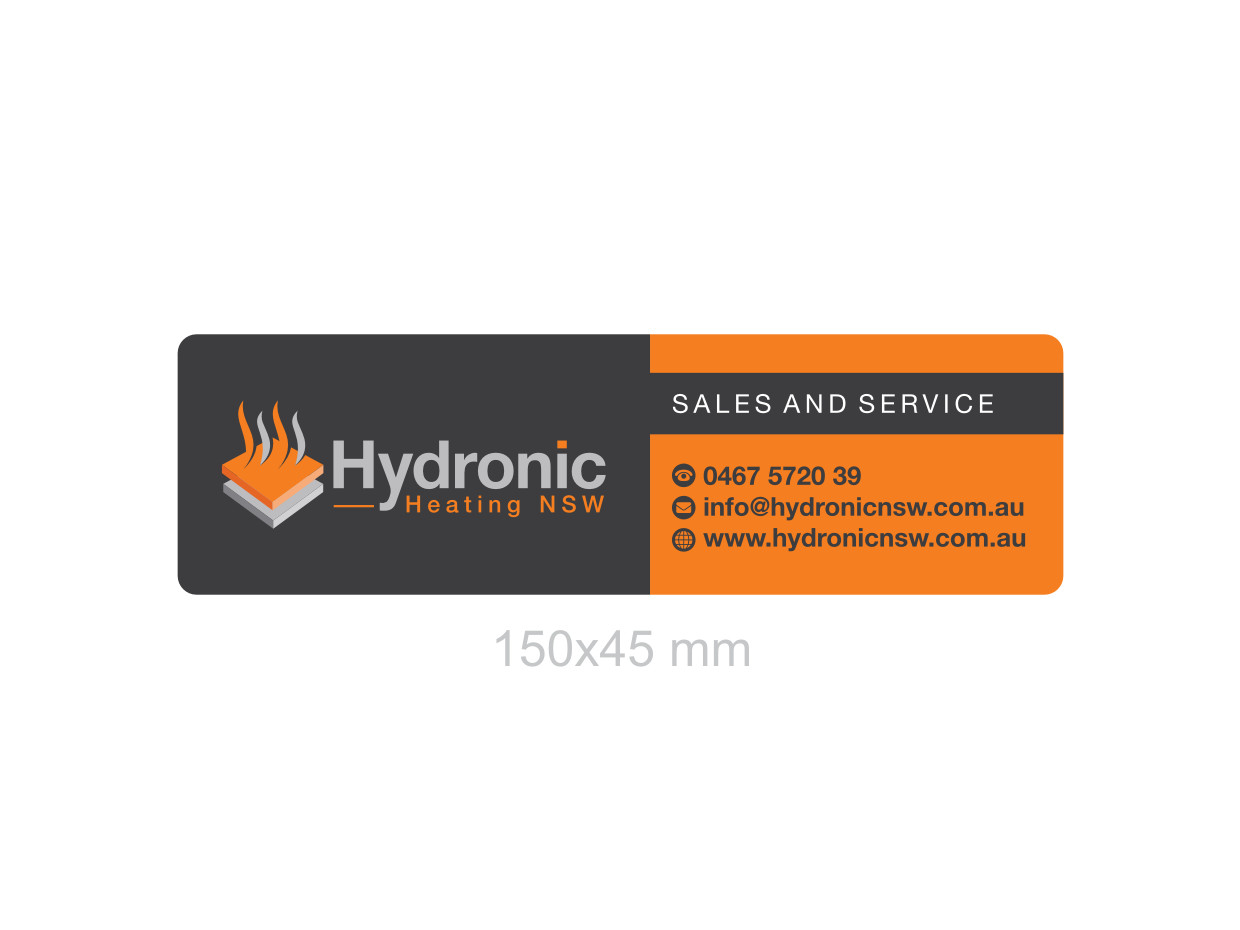 Sticker Design by Atvento Graphics for Hydronic Heating NSW | Design #29490531