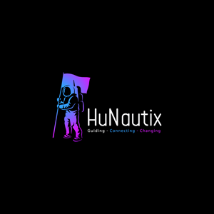 Name: HuNautix.     below: Guiding - Connecting - Changing | Logo Design by DesignFriday