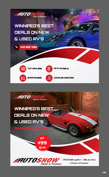 Diseño De Banner Publicitario por pb para Auto Show Sales & Finance | Diseño #29500103