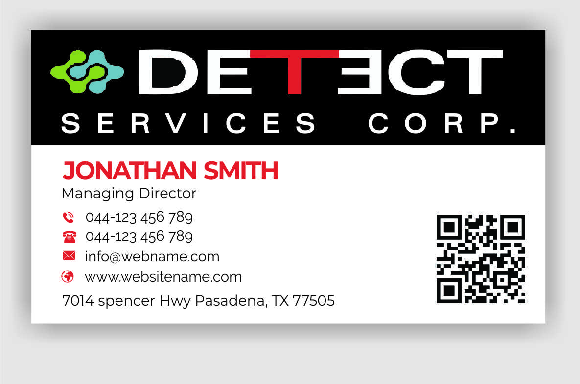 Diseño de Tarjeta de Presentación por jasmeen1975 para Detect Services | Diseño #29529006