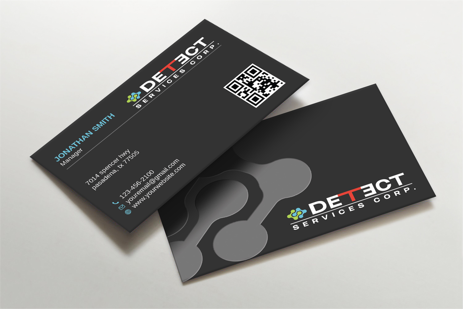 Business Card Design by LAXMI DESIGNHUB for Detect Services | Design #29498522