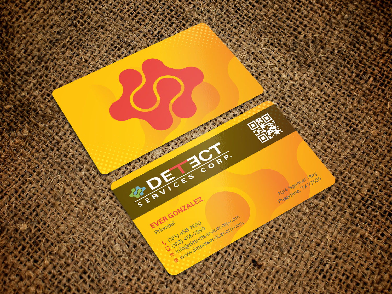 Diseño de Tarjeta de Presentación por Tripti Ranjan Gain para Detect Services | Diseño #29503557