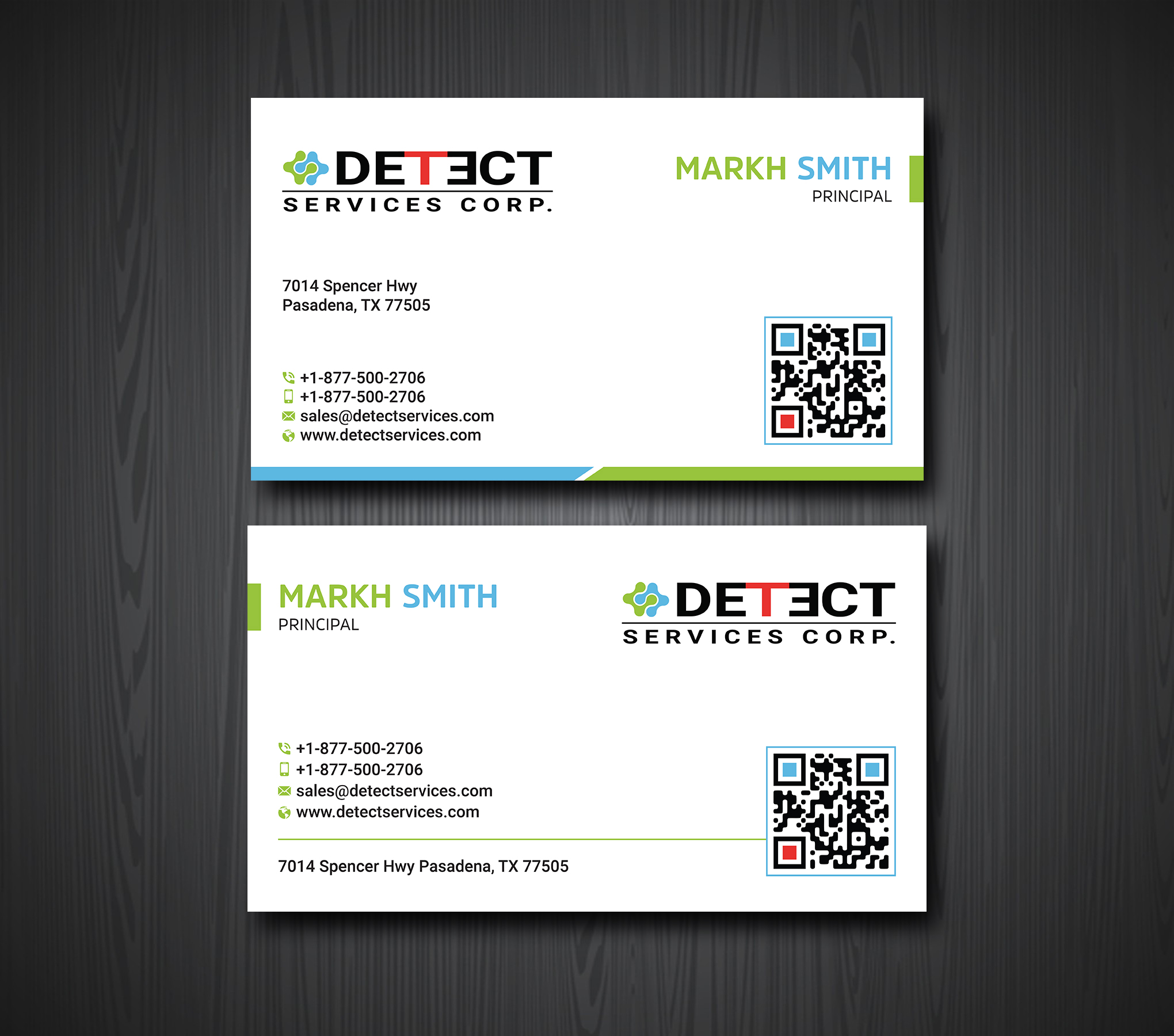 Business Card Design by Ekramul Hossen 2 for Detect Services | Design #29527724