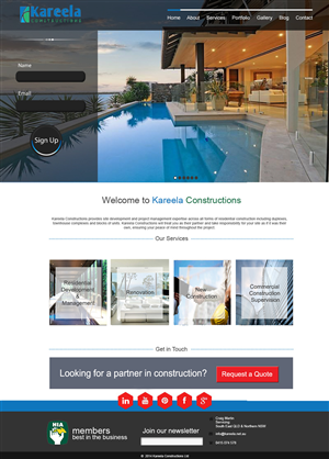 Builder and developer needs website