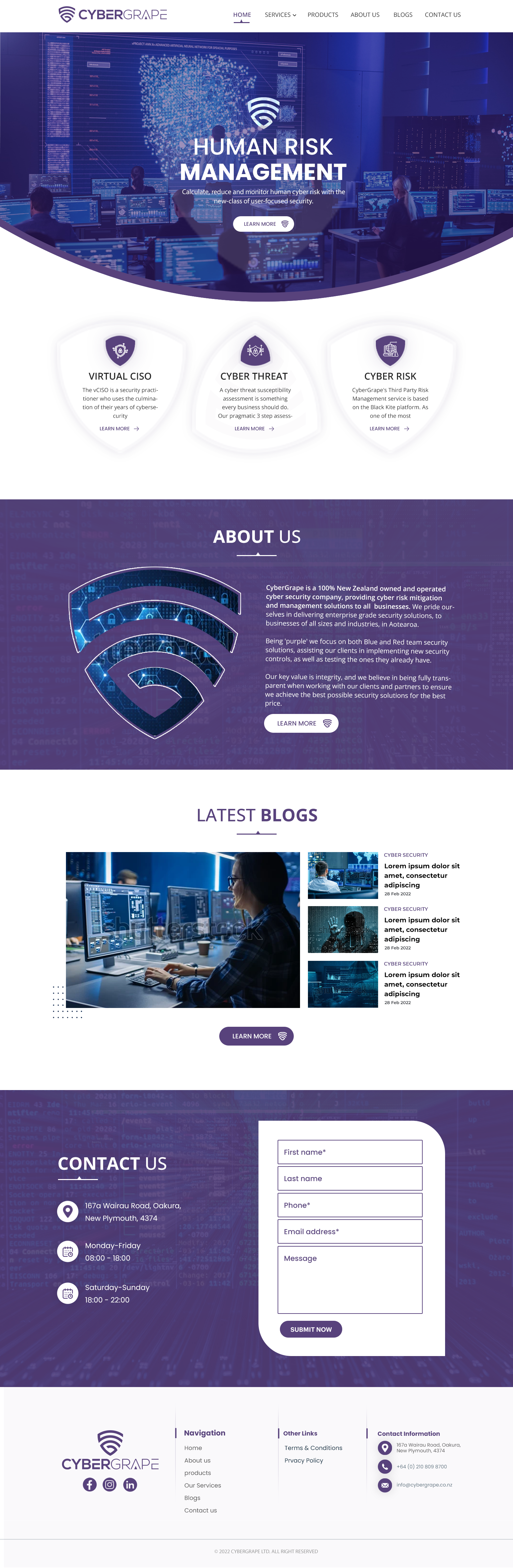 Web Design by HARSH SAINI for Cybergrape Limited | Design #29555124