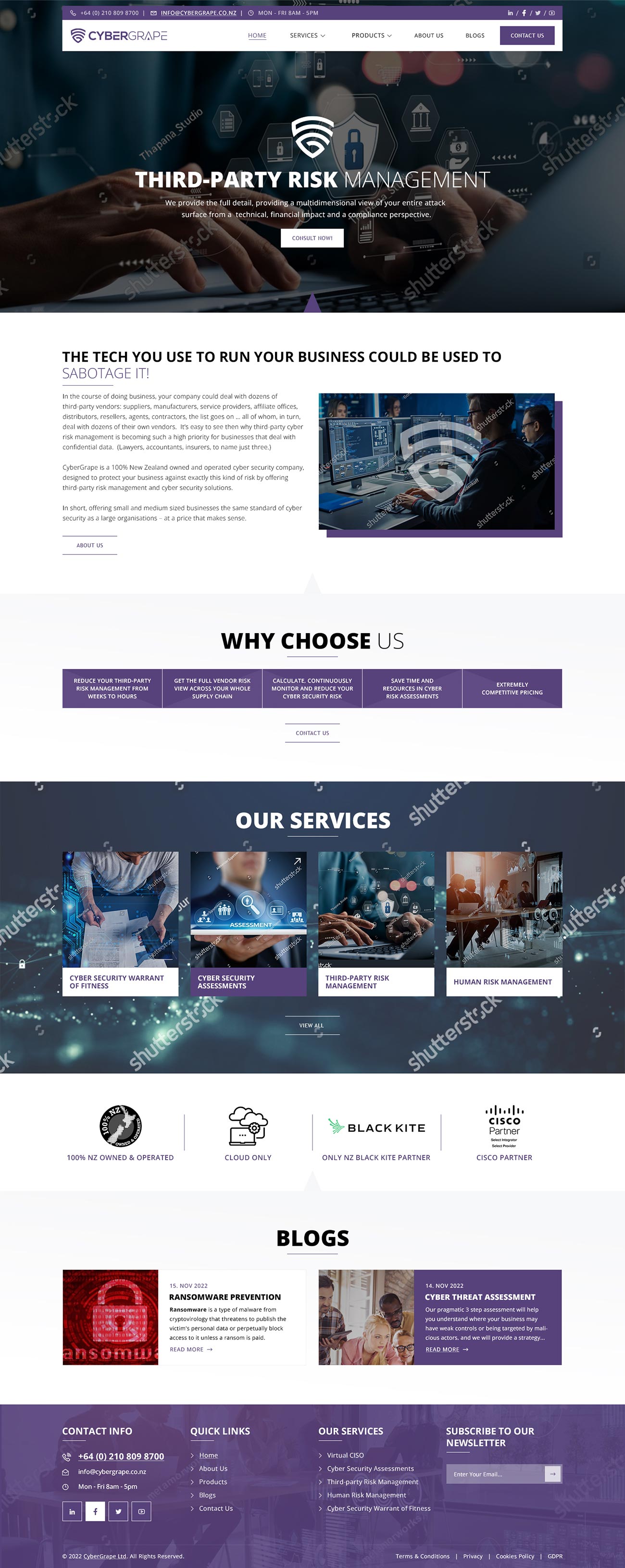 Web Design by Ved Web Services for Cybergrape Limited | Design #29523771