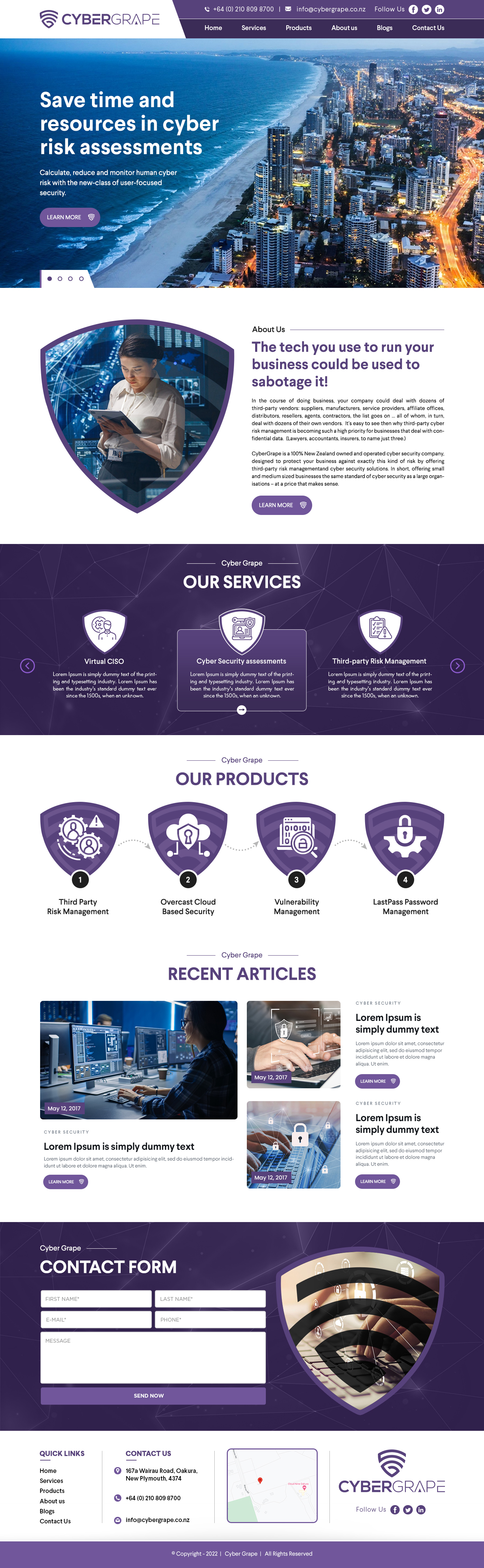 Web Design by SAI DESIGNS for Cybergrape Limited | Design #29565064