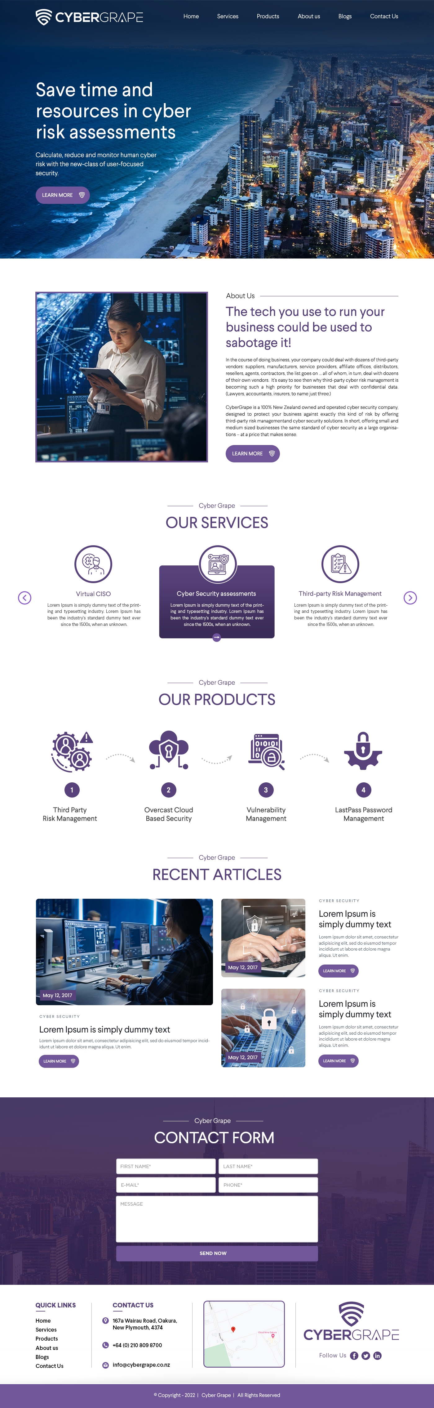 Web Design by SAI DESIGNS for Cybergrape Limited | Design #29568041