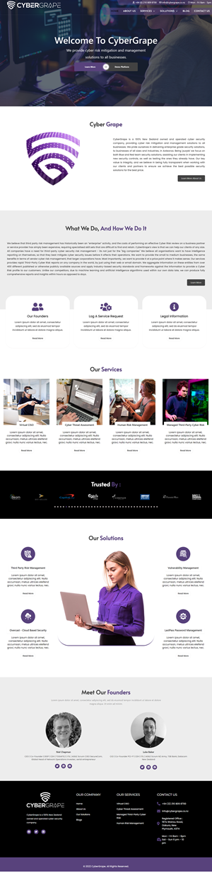 Web Design by JohnDigiTech for Cybergrape Limited | Design: #29529139