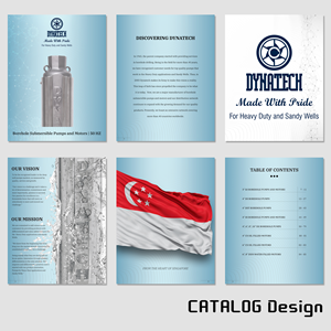 Catalogue Design by PA L for Dynatech Pumps | Design: #29526514