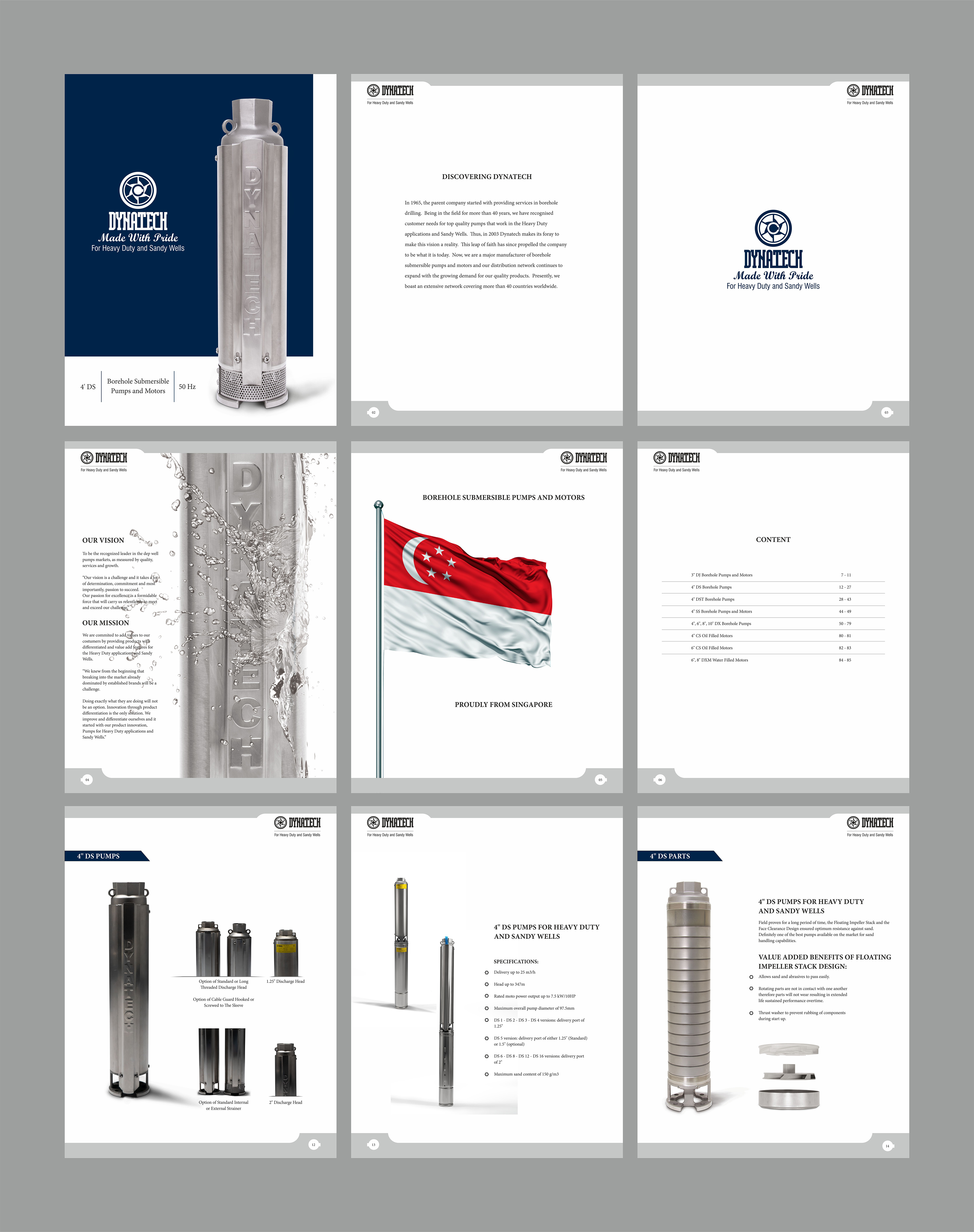 Catalogue Design by Fine Graphics House for Dynatech Pumps | Design #29522815