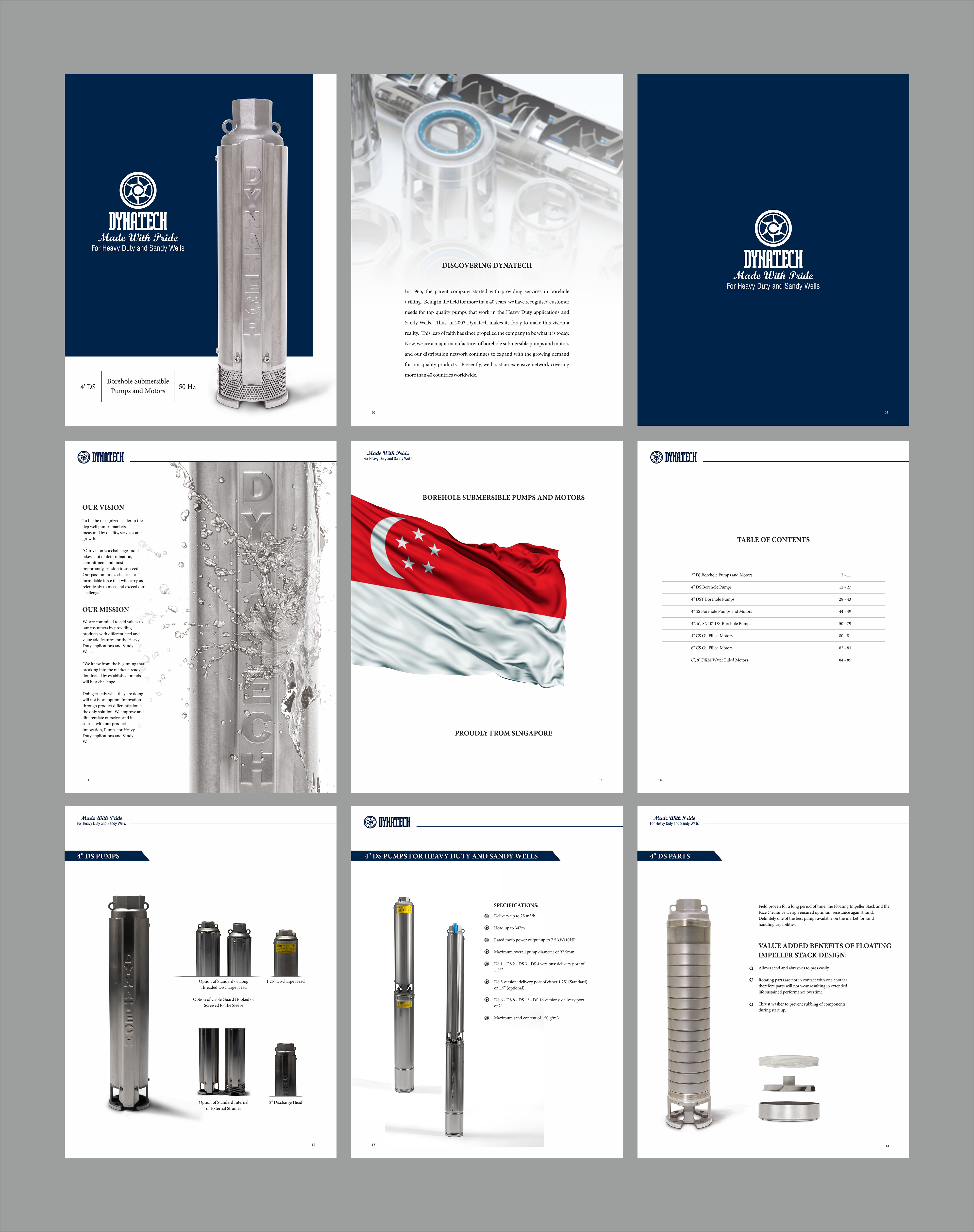 Catalogue Design by Fine Graphics House for Dynatech Pumps | Design #29538224