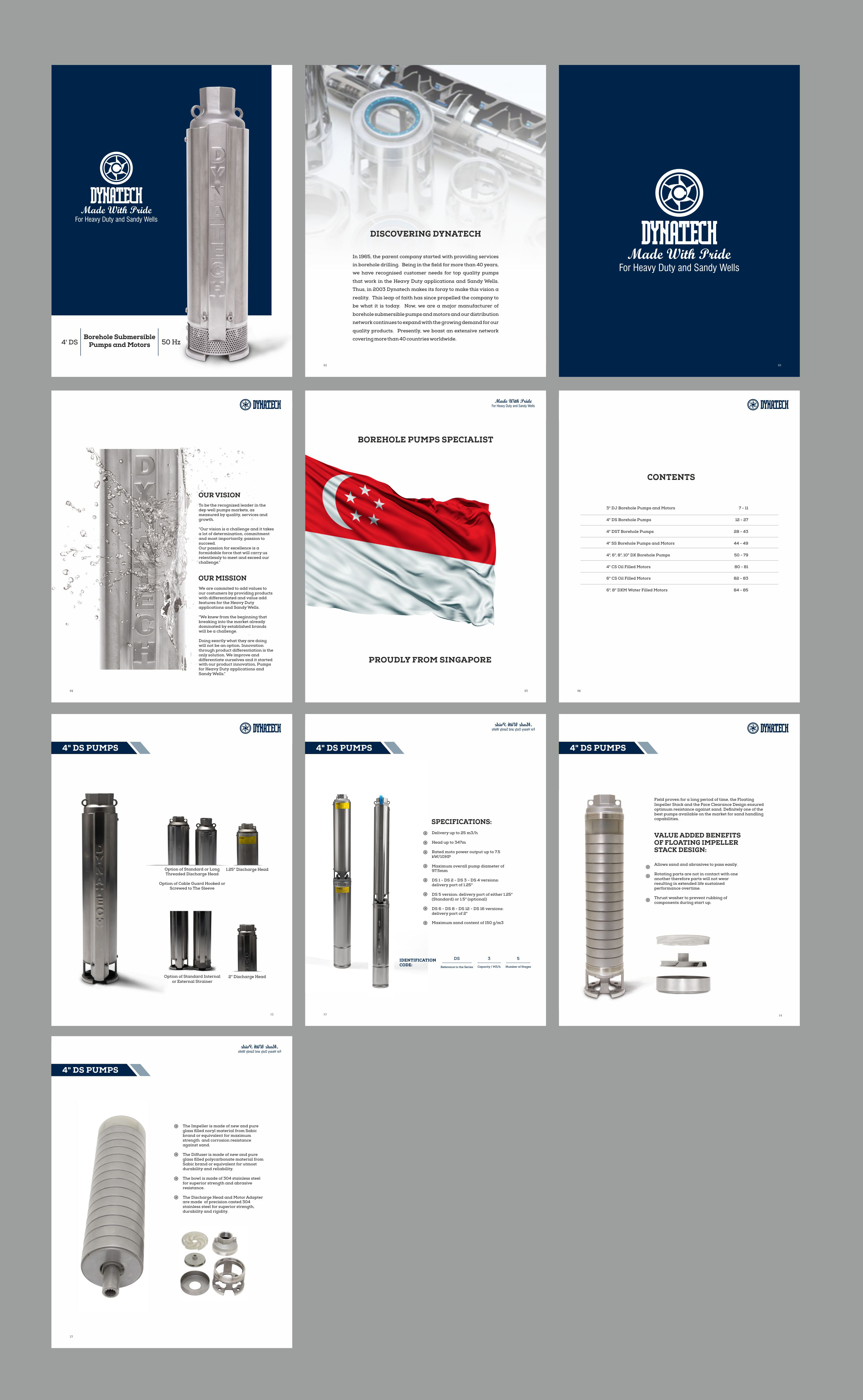 Catalogue Design by Fine Graphics House for Dynatech Pumps | Design #29543246