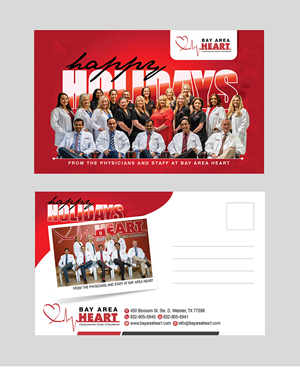 2022 Bay Area Heart Annual Christmas Post Card for Patients | Design de Carte Postale par atularts