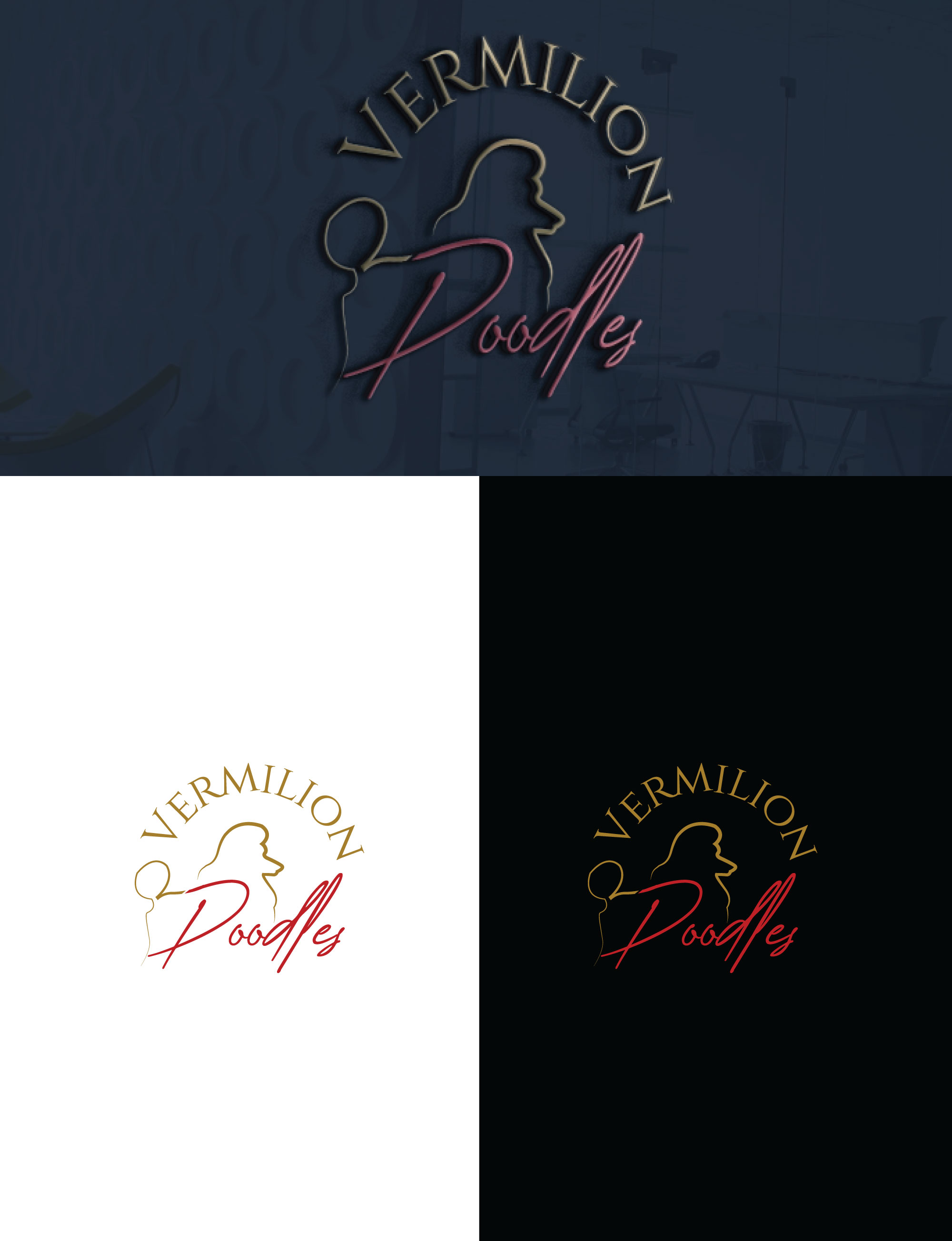 Logo Design by RRR Design for Vermilion Poodles | Design #29513098