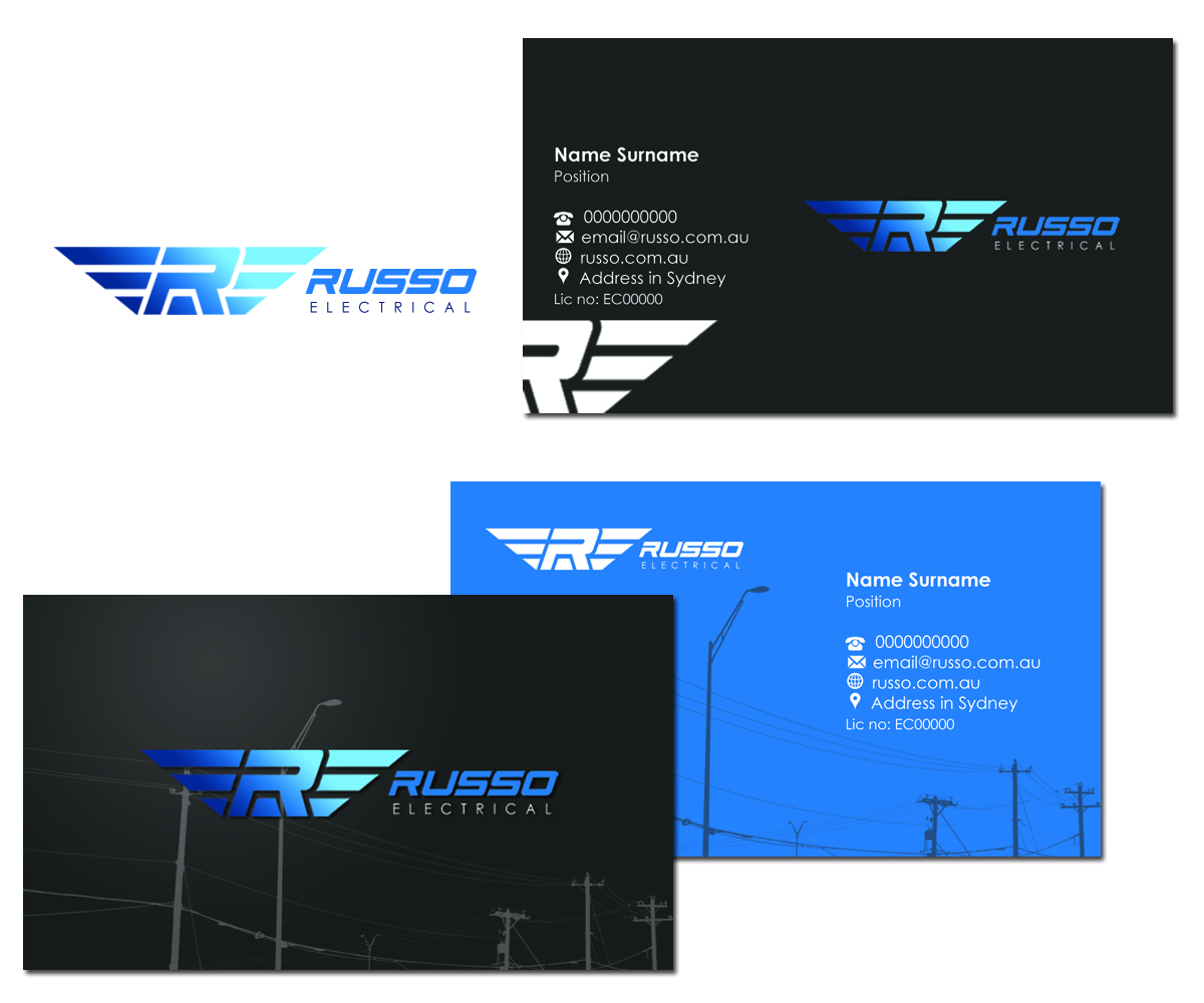 Logo Design by midorichan for Russo Electrical | Design #3114236