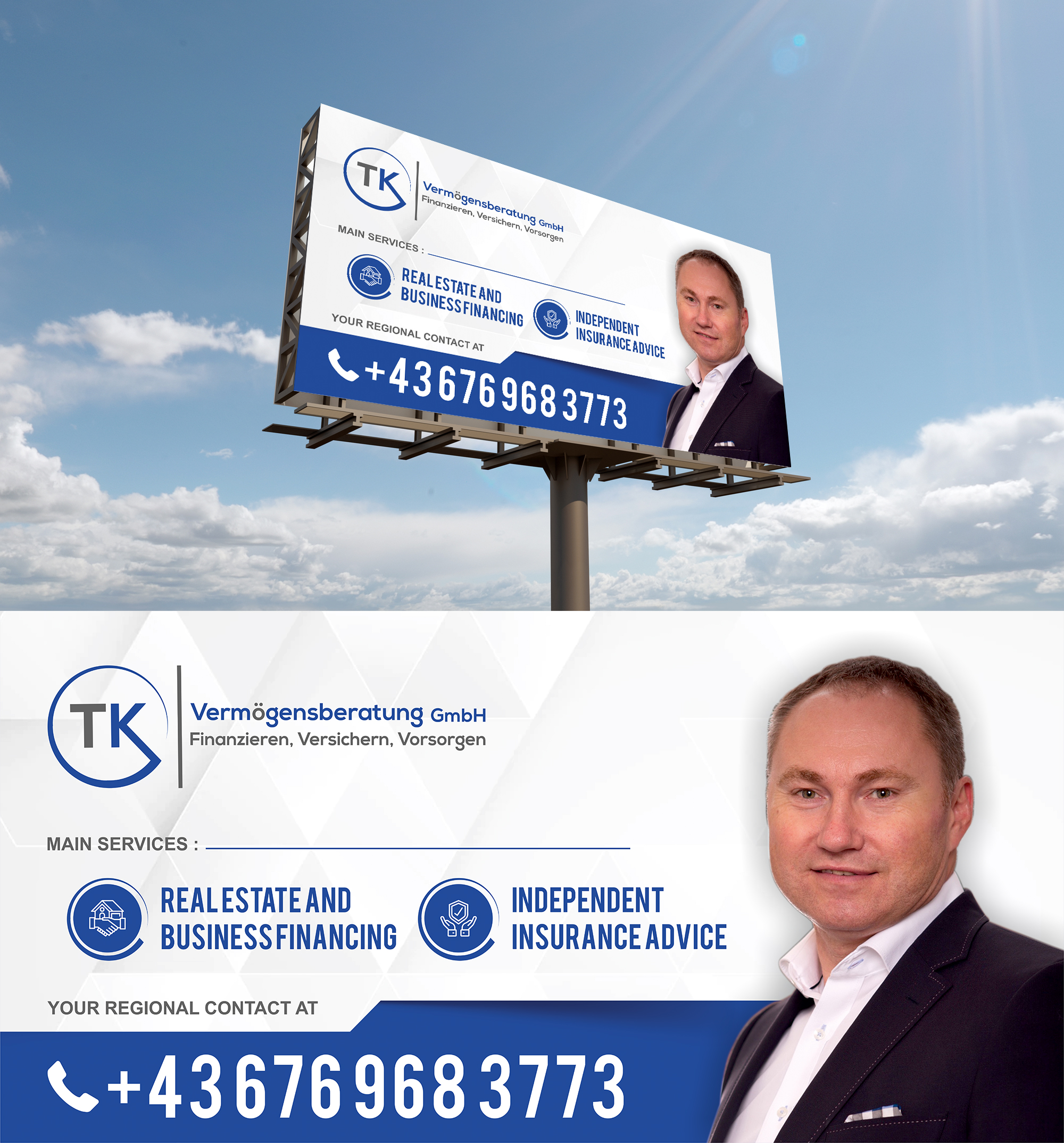 Billboard Design by KreativeMadz for TK Vermögensberatung GmbH | Design #29516539