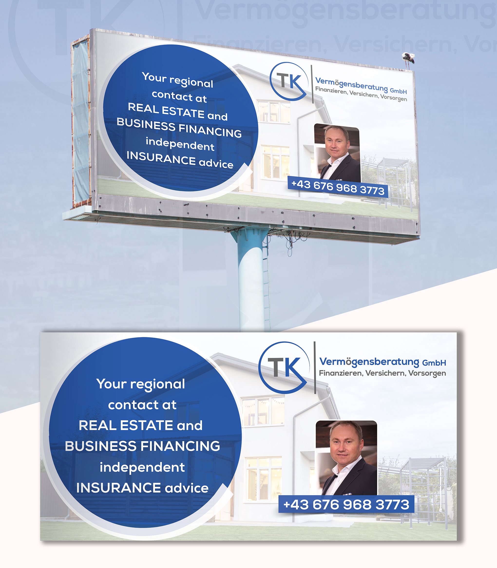 Werbetafel-Design von creativemood438 für TK Vermögensberatung GmbH | Design #29518192