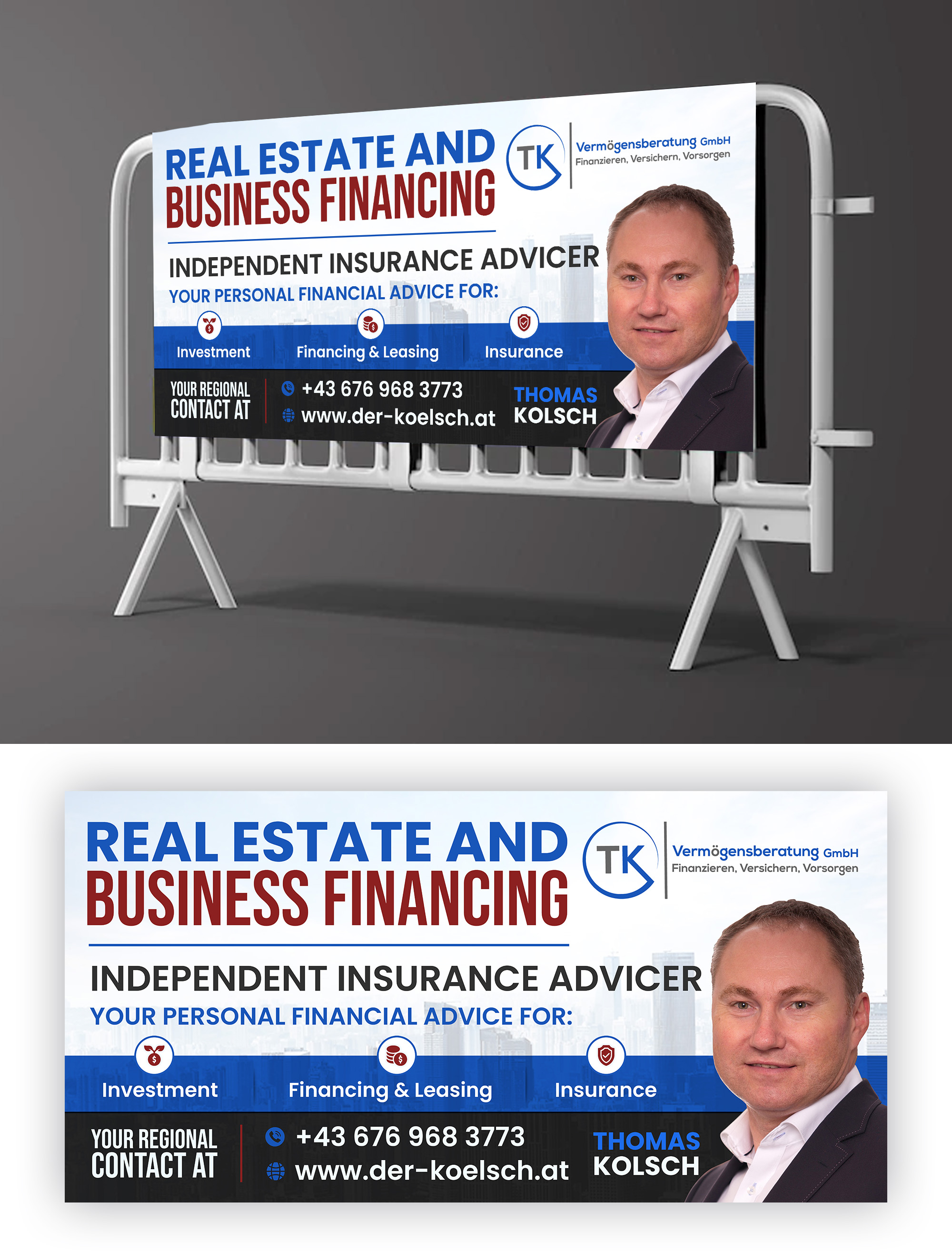 Billboard Design by debdesign for TK Vermögensberatung GmbH | Design #29515496