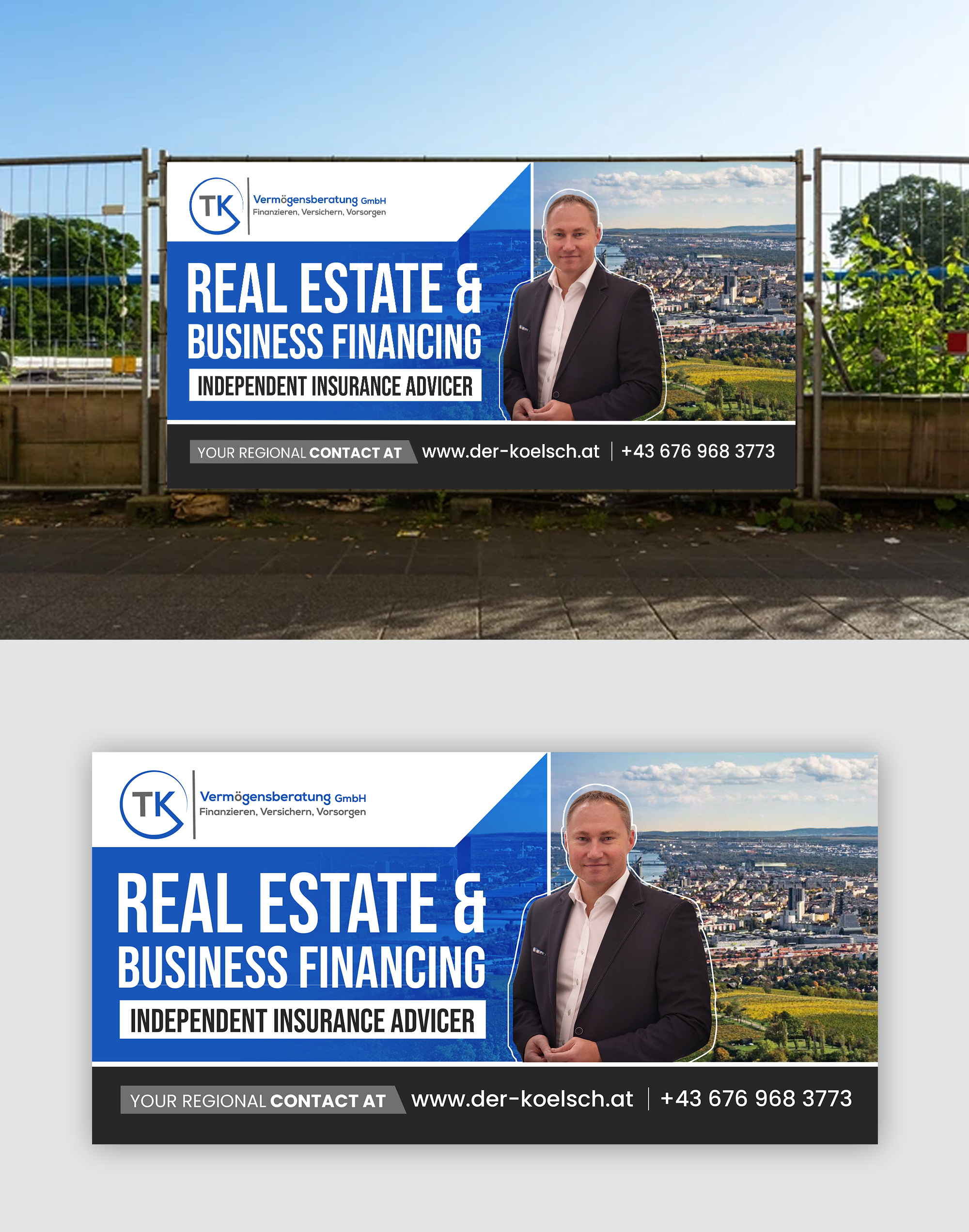 Werbetafel-Design von debdesign für TK Vermögensberatung GmbH | Design #29515807