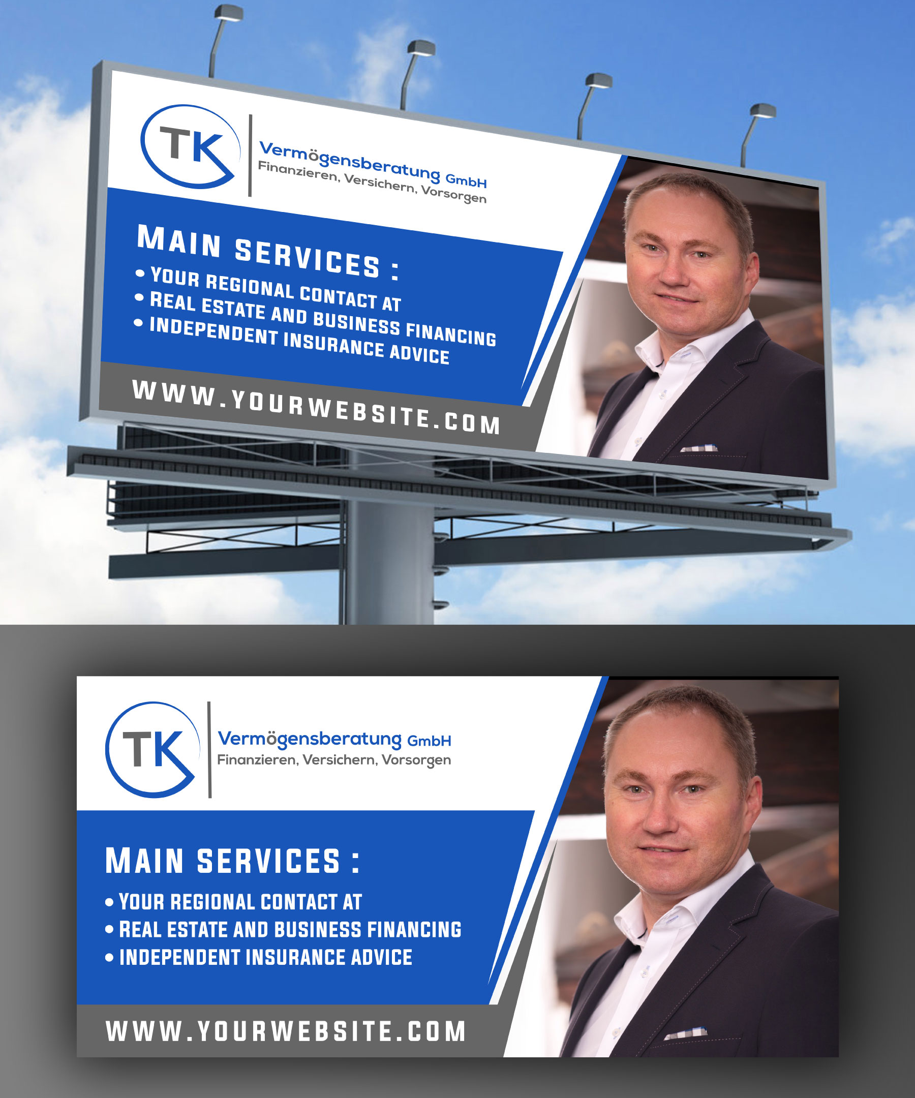 Billboard Design by LAXMI DESIGNHUB for TK Vermögensberatung GmbH | Design #29516341