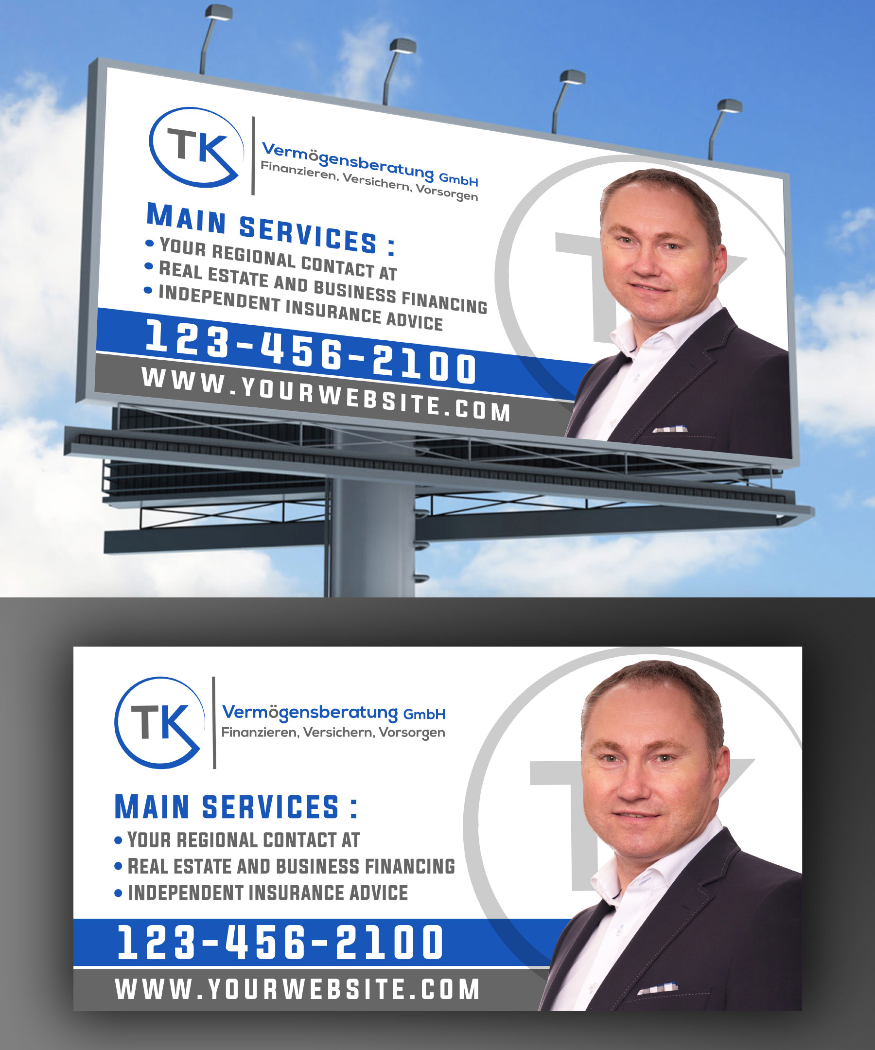 Billboard Design by LAXMI DESIGNHUB for TK Vermögensberatung GmbH | Design #29516342