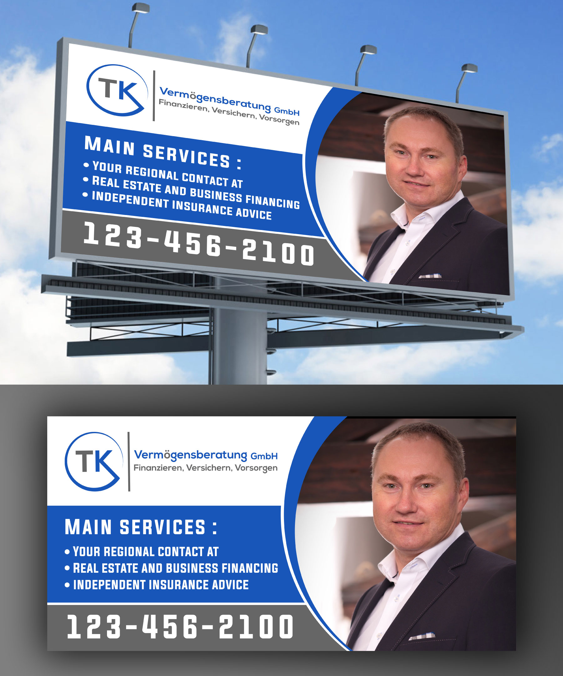 Billboard Design by LAXMI DESIGNHUB for TK Vermögensberatung GmbH | Design #29516343