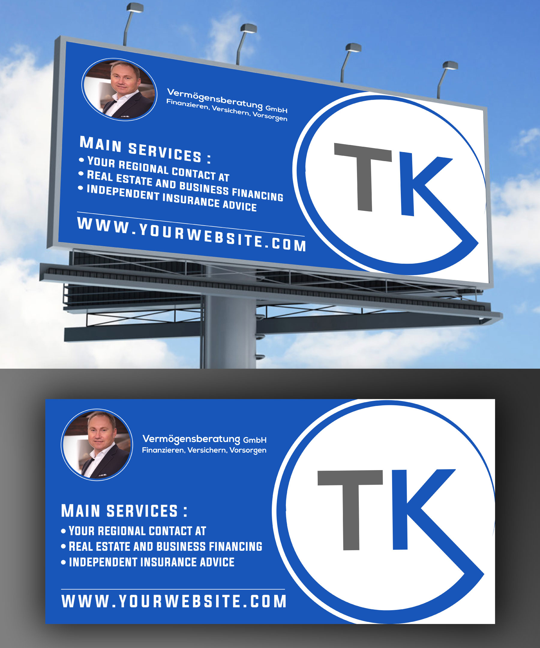 Billboard Design by LAXMI DESIGNHUB for TK Vermögensberatung GmbH | Design #29516344