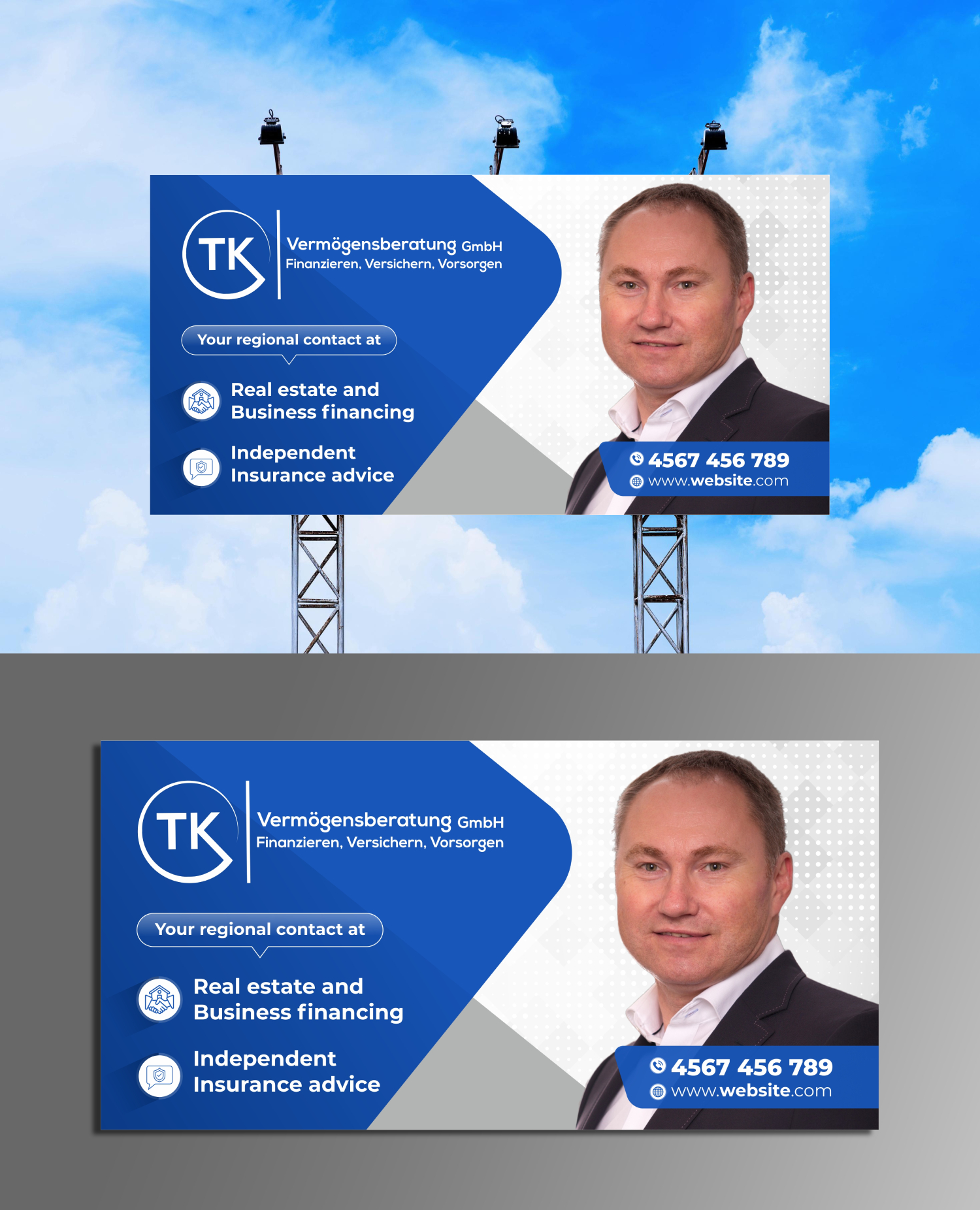 Billboard Design by ecorokerz for TK Vermögensberatung GmbH | Design #29515765