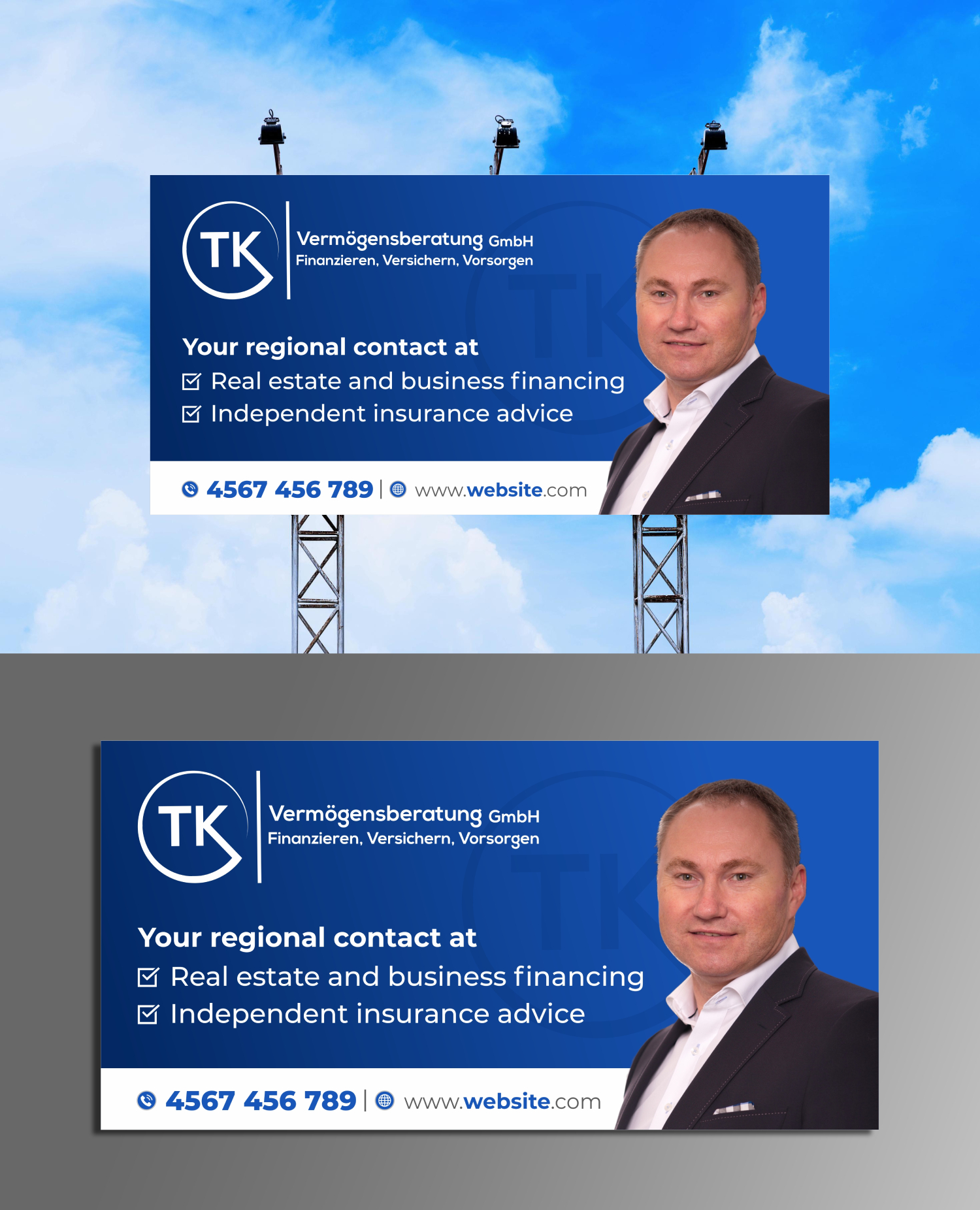 Billboard Design by ecorokerz for TK Vermögensberatung GmbH | Design #29515857