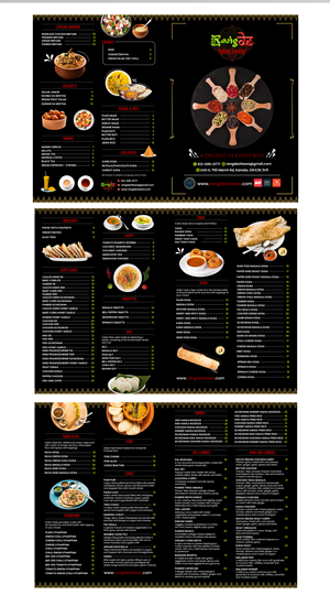 Menu and Logo Design for Dine in Indian restaurant
