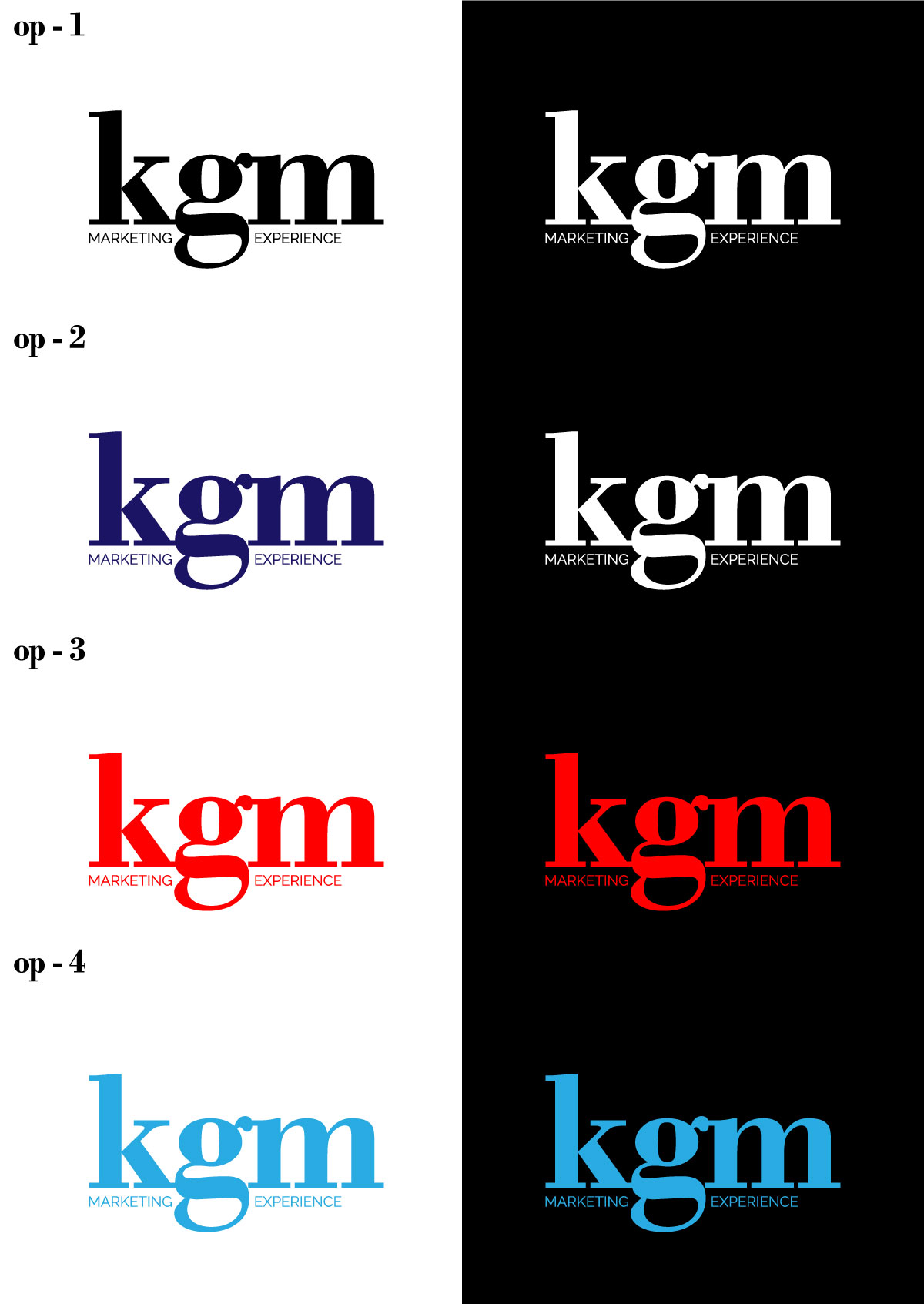 Logo Design by RS_Design for KGM Marketing Experience | Design #29525181