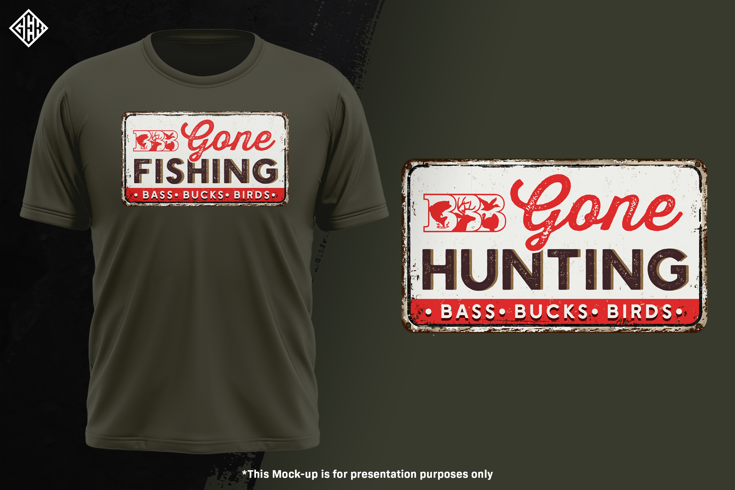 Apparel Design by gekgrfx for Bass, Bucks, And Birds | Design #29579772