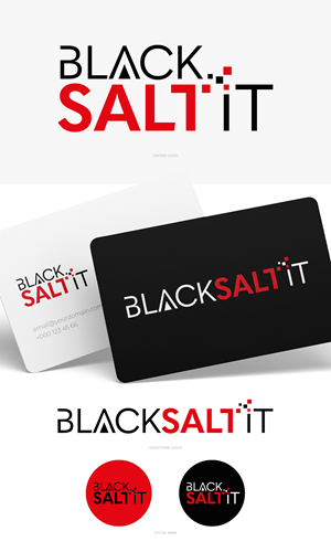 Logo Design by Asya Logo for Black Salt IT | Design #29622115