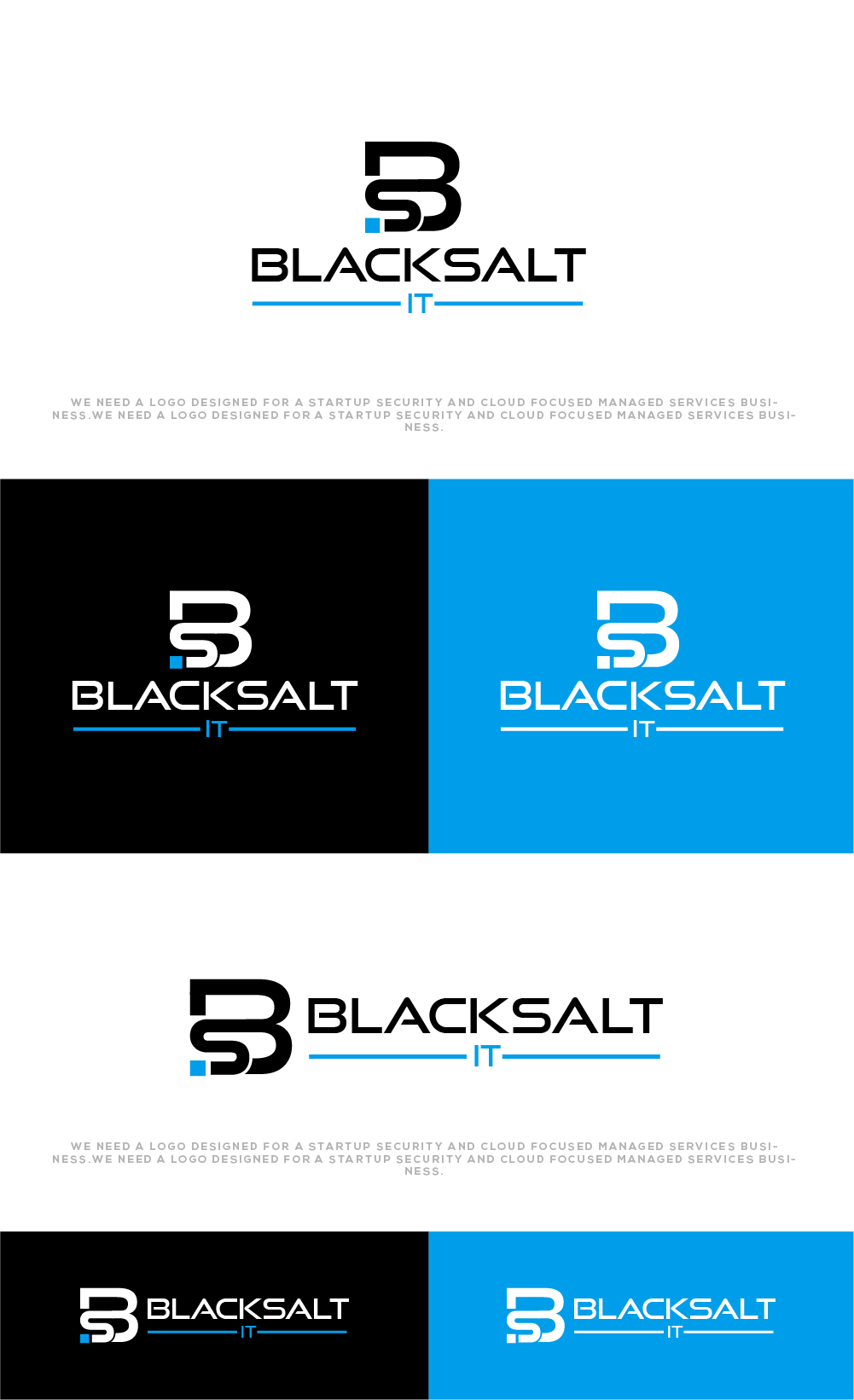 Logo Design by Ayub Zafar for Black Salt IT | Design #29533362